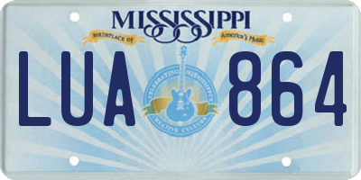 MS license plate LUA864