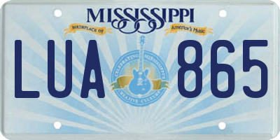 MS license plate LUA865