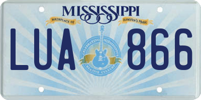 MS license plate LUA866