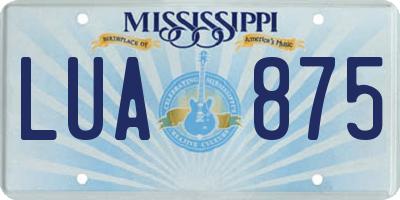 MS license plate LUA875