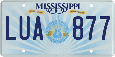 MS license plate LUA877