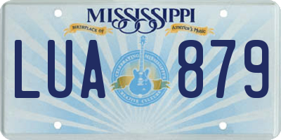 MS license plate LUA879