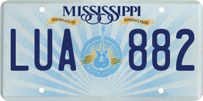 MS license plate LUA882