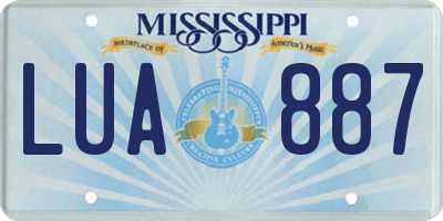 MS license plate LUA887