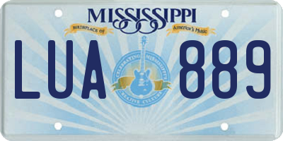 MS license plate LUA889