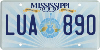 MS license plate LUA890