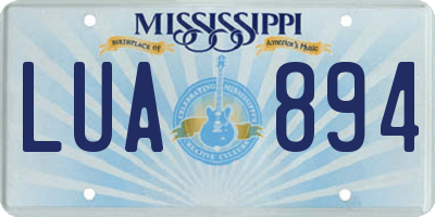 MS license plate LUA894