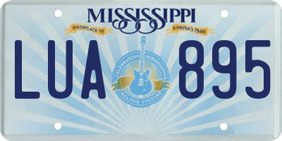 MS license plate LUA895