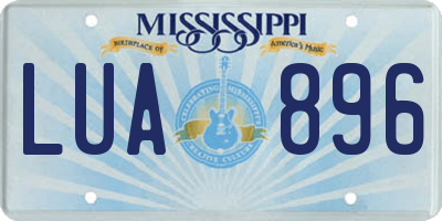 MS license plate LUA896