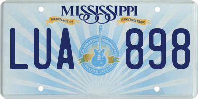 MS license plate LUA898
