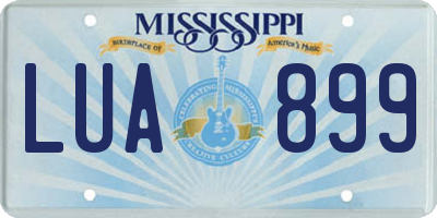 MS license plate LUA899