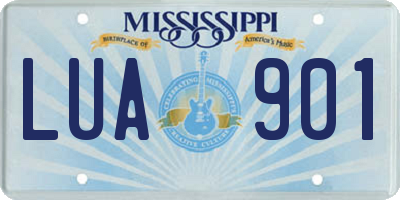 MS license plate LUA901