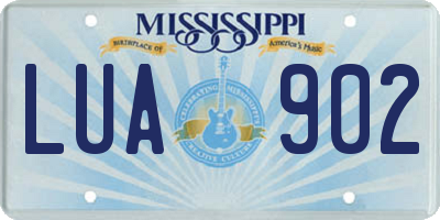 MS license plate LUA902