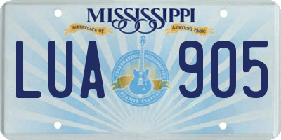 MS license plate LUA905