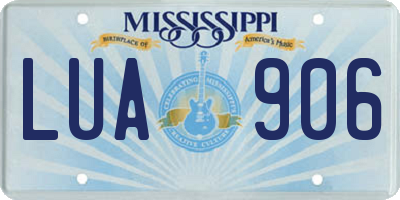 MS license plate LUA906