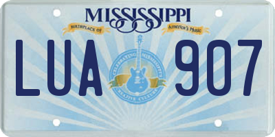 MS license plate LUA907