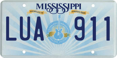 MS license plate LUA911