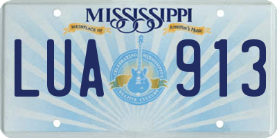 MS license plate LUA913