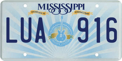 MS license plate LUA916