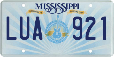 MS license plate LUA921