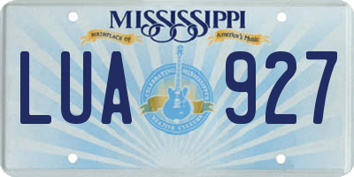 MS license plate LUA927