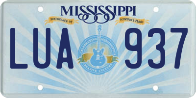 MS license plate LUA937