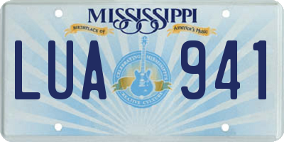 MS license plate LUA941