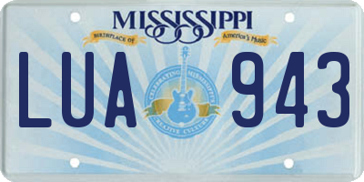 MS license plate LUA943