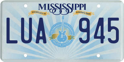 MS license plate LUA945