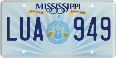 MS license plate LUA949