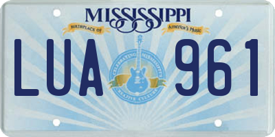 MS license plate LUA961