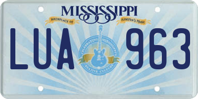 MS license plate LUA963
