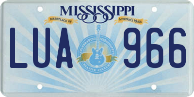 MS license plate LUA966