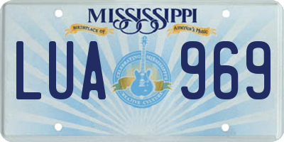 MS license plate LUA969