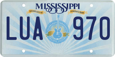 MS license plate LUA970