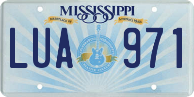 MS license plate LUA971
