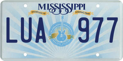 MS license plate LUA977
