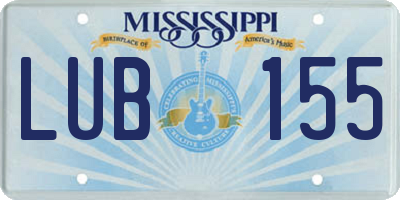 MS license plate LUB155