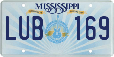MS license plate LUB169