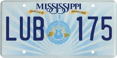 MS license plate LUB175