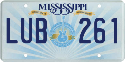 MS license plate LUB261