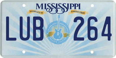 MS license plate LUB264