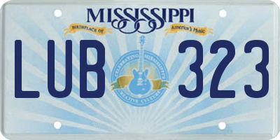 MS license plate LUB323