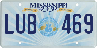 MS license plate LUB469