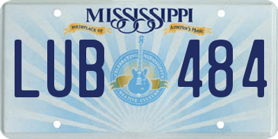 MS license plate LUB484