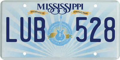 MS license plate LUB528