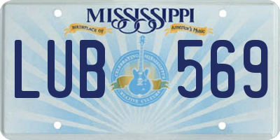 MS license plate LUB569