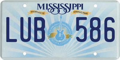 MS license plate LUB586