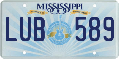 MS license plate LUB589