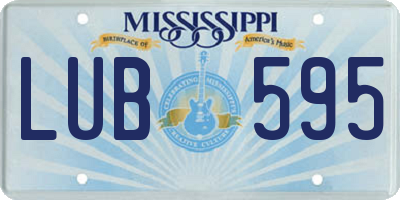 MS license plate LUB595